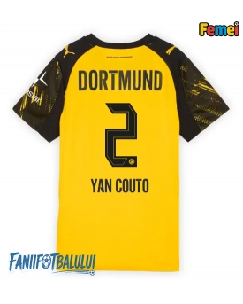 Borussia Dortmund Yan Couto #2 Tricou Fotbal Replică 2025-26 Femei Acasa